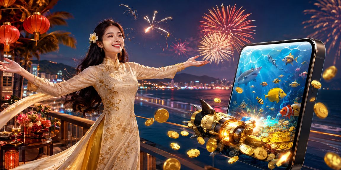 Người phụ nữ mặc áo dài tại Đà Nẵng chơi casino trên điện thoại di động